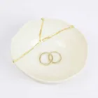 Boluri din porțelan alb și frunze de aur Design italian de lux - Cicatroro Viadurini