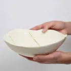 Boluri din porțelan alb și frunze de aur Design italian de lux - Cicatroro Viadurini