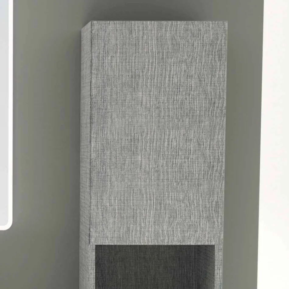 Coloana de baie cu 2 uși în design modern Ambra din lemn ecologic, fabricată în Italia Viadurini