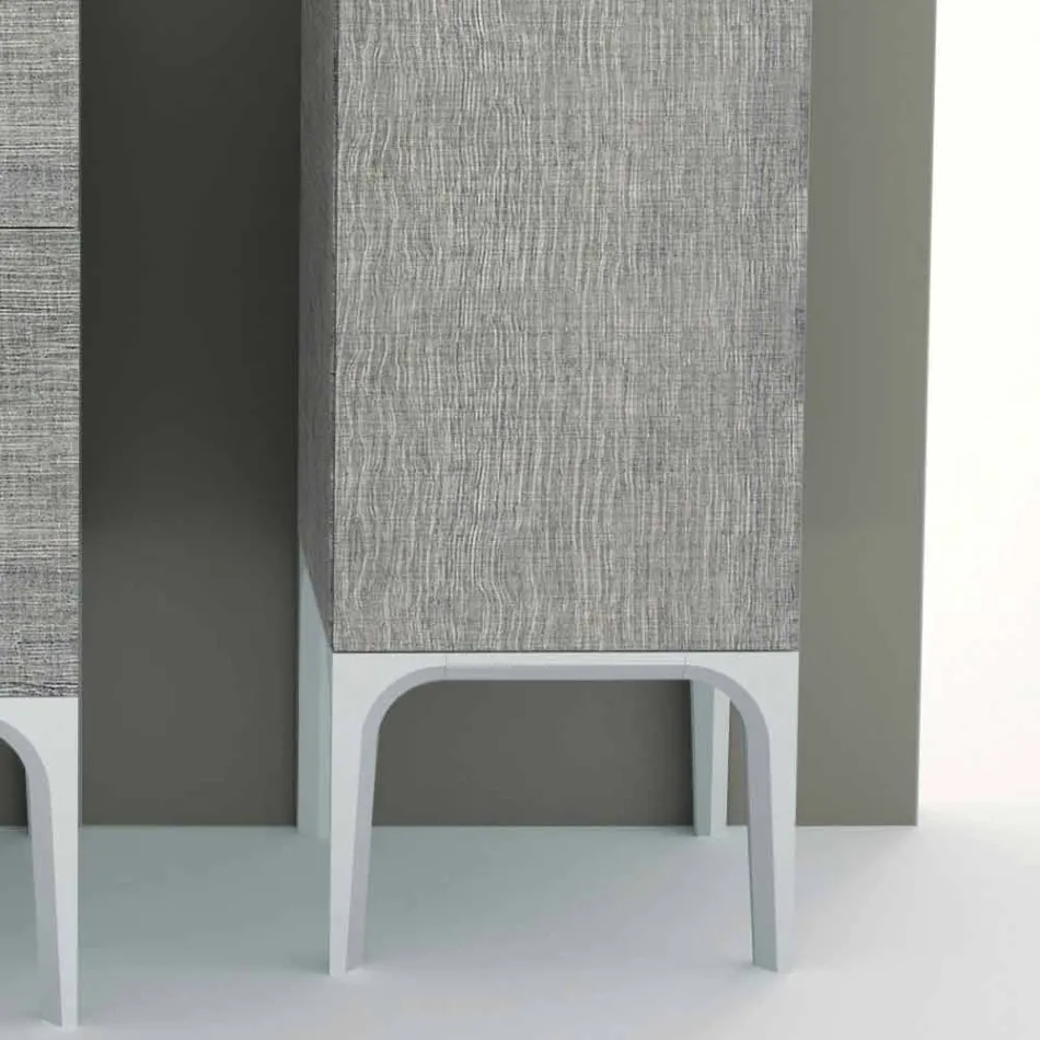 Coloana de baie cu 2 uși în design modern Ambra din lemn ecologic, fabricată în Italia Viadurini