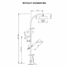 Coloana de duș clasică din alamă cu cap de duș rotund Fabricat în Italia - Yari Viadurini