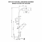 Coloana de duș clasică din alamă cu cap de duș rotund Fabricat în Italia - Yari Viadurini