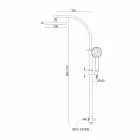 Coloană de duș cu deviator și cap de duș pătrat Fabricat în Italia - Argint Viadurini