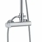 Coloana de duș cu mixer din alamă cu o singură manetă Fabricat în Italia - Padula Viadurini