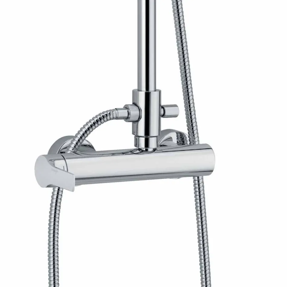 Coloana de duș cu mixer din alamă cu o singură manetă Fabricat în Italia - Padula Viadurini