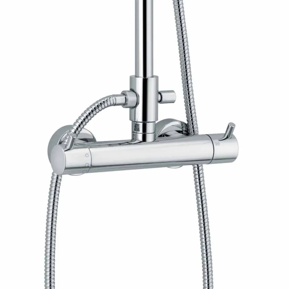 Coloană de duș cu mixer termostatic din alamă Fabricat în Italia - Gallo Viadurini