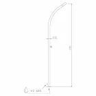 Coloana de duș pentru exterior în oțel cu cap de duș încorporat Fabricat în Italia - Yuki Viadurini