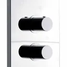 Coloană de duș termostatică din oțel inoxidabil cromat Fabricat în Italia - Pampo Viadurini