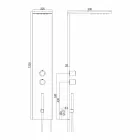 Coloană de duș termostatică din oțel inoxidabil cromat Fabricat în Italia - Pampo Viadurini