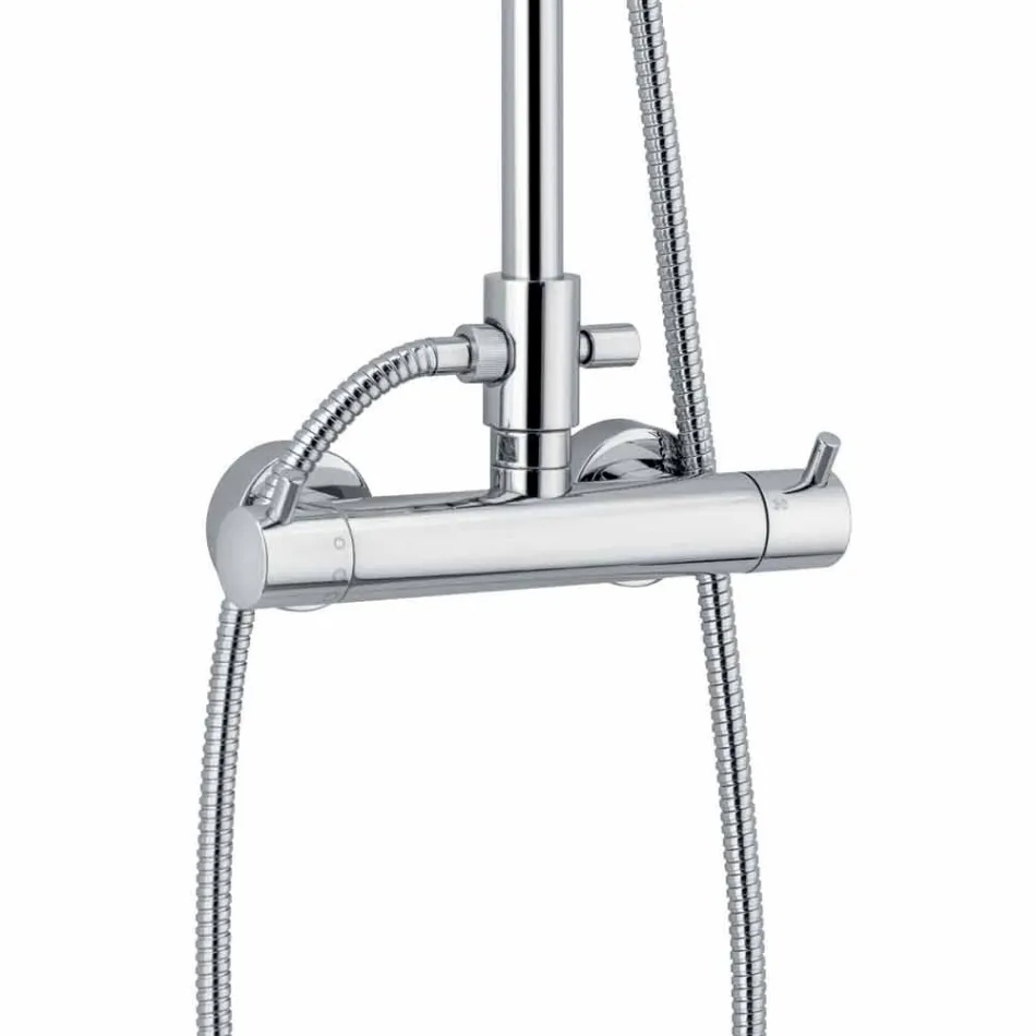 Coloană de duș de lux din alamă, finisaj cromat Fabricat în Italia - Gallo Viadurini