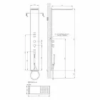 Coloana de duș din oțel cu cap de duș cu efect de ploaie Made in Italy - Sailor Viadurini