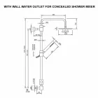 Coloană de duș din alamă cu duș abs și cap de duș fabricat în Italia Viadurini