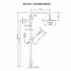 Coloană de duș din alamă cu duș abs și cap de duș fabricat în Italia Viadurini
