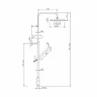 Coloana de duș din alamă cu cap de duș și duș de mână în Abs Made in Italy - Lesio Viadurini