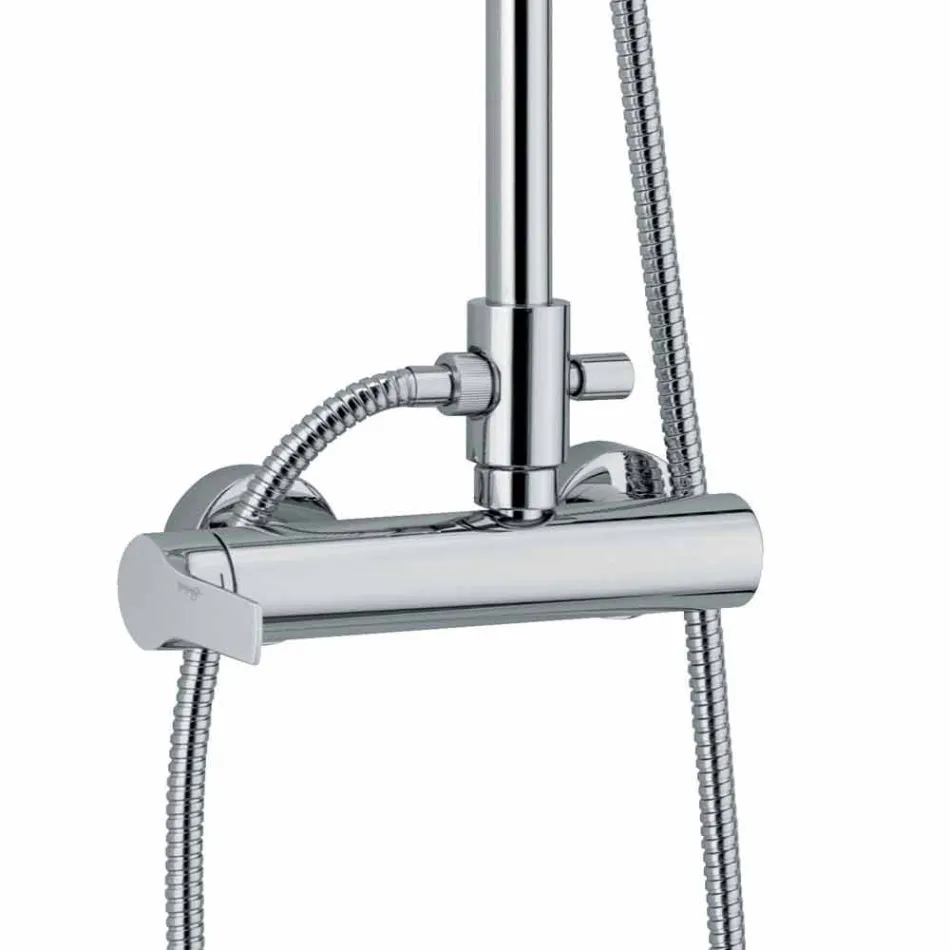 Coloana de duș din alamă cu cap de duș și duș din ABS Fabricat în Italia - Padula Viadurini