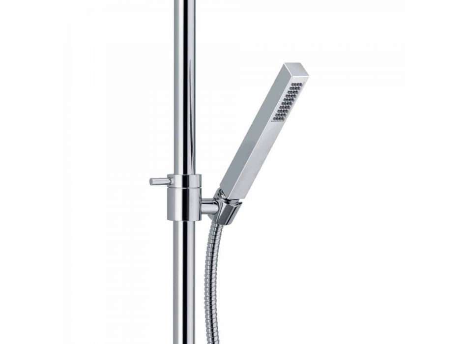 Coloana de duș din alamă cu cap de duș și duș din ABS Fabricat în Italia - Padula Viadurini