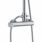 Coloana de duș din alamă cu cap de duș și duș din ABS Fabricat în Italia - Padula Viadurini