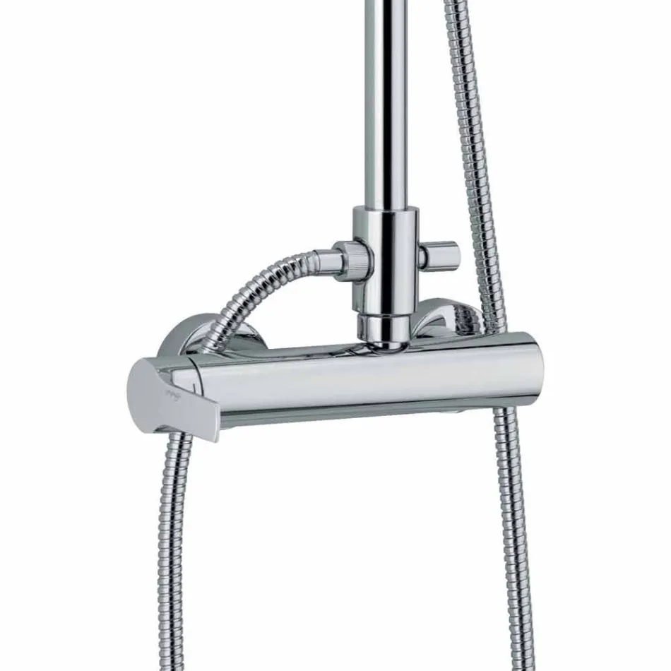 Coloana de duș din alamă cu cap de duș și duș din ABS Fabricat în Italia - Padula Viadurini