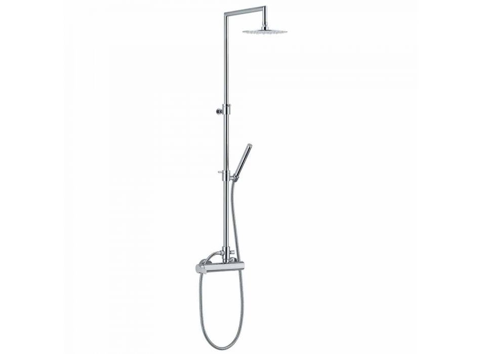 Coloana de duș din alamă cu cap de duș și duș din ABS Fabricat în Italia - Padula Viadurini