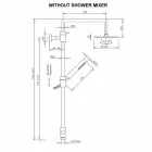 Coloana de duș din alamă cu cap de duș pătrat din oțel Fabricat în Italia - Lipari Viadurini