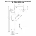 Coloana de duș din alamă cu cap de duș pătrat din oțel Fabricat în Italia - Lipari Viadurini