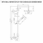 Coloana de duș din alamă cu cap de duș pătrat din oțel Fabricat în Italia - Lipari Viadurini