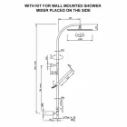 Coloana de duș din alamă cu cap de duș rotund din oțel Fabricat în Italia - Kennedy Viadurini