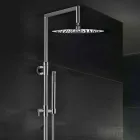 Coloană de duș din alamă cu cap de duș rotund ultrathin Made in Italy - Merio Viadurini