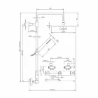 Coloană de duș din alamă cu cap de duș rotund ultrathin Made in Italy - Merio Viadurini