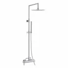 Coloană de duș din alamă cu cap de duș rotund ultrathin Made in Italy - Merio Viadurini