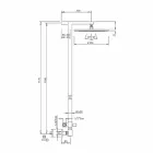 Coloana de duș din alamă cromată cu cap de duș din oțel Fabricat în Italia - Marlo Viadurini