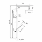 Coloana de duș din alamă cromată cu cap de duș Ultraslim Made in Italy - Primo Viadurini