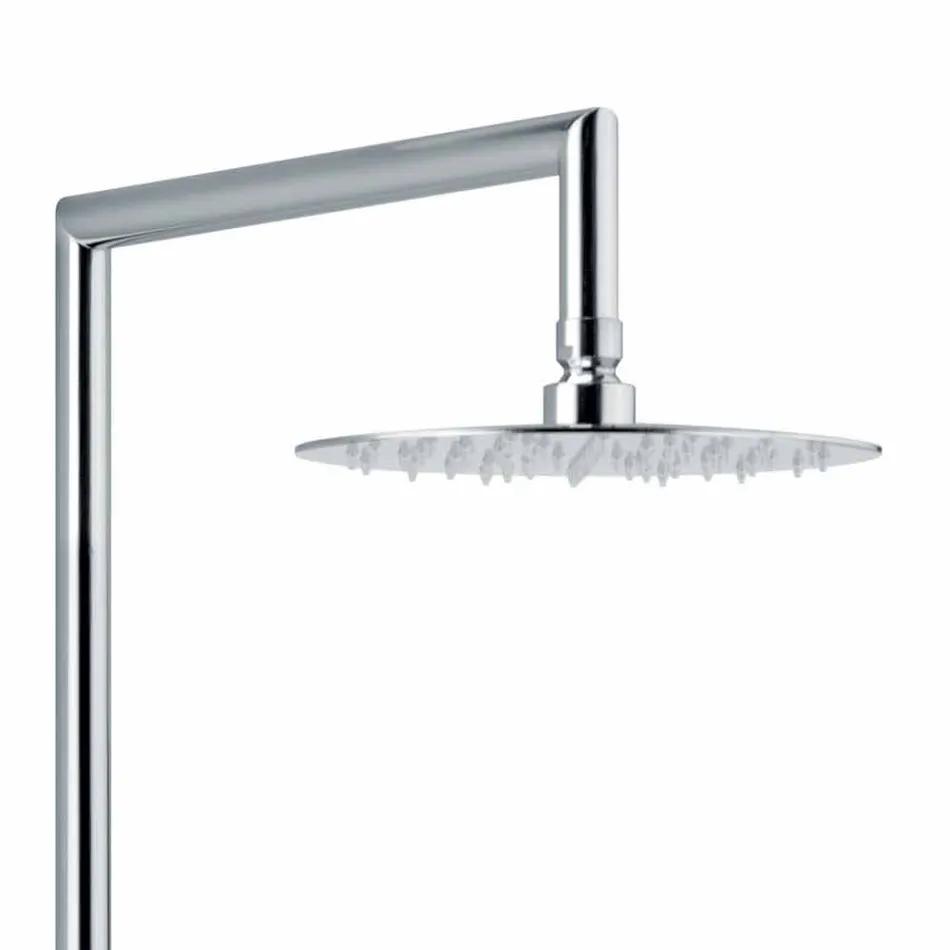 Coloana de duș în alamă cromată Design pătrat Fabricat în Italia - Padula Viadurini