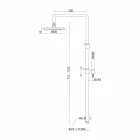 Coloana de duș telescopică și reglabilă din alamă cromată, fabricată în Italia - Naspo Viadurini