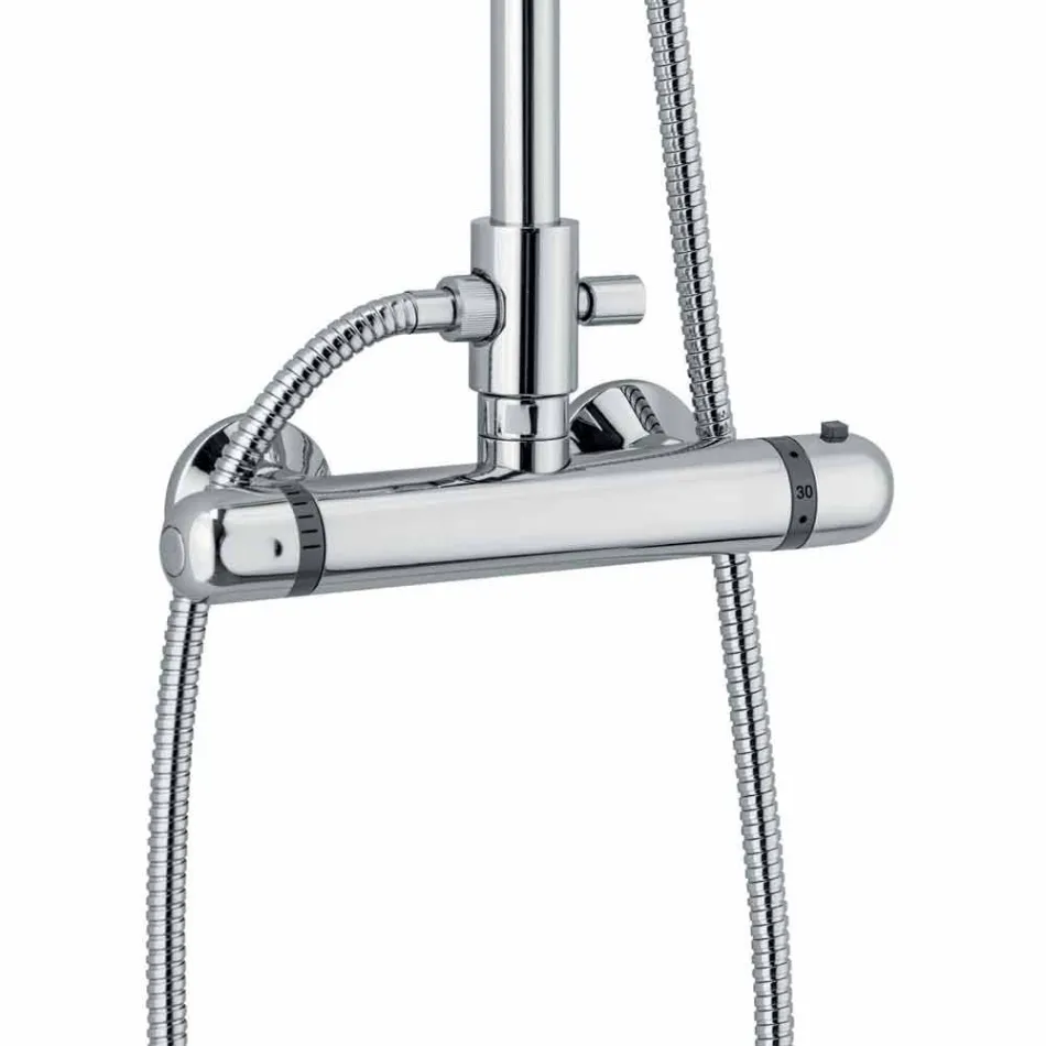 Coloană modernă de duș din alamă Finisaj cromat Fabricat în Italia - Gallo Viadurini