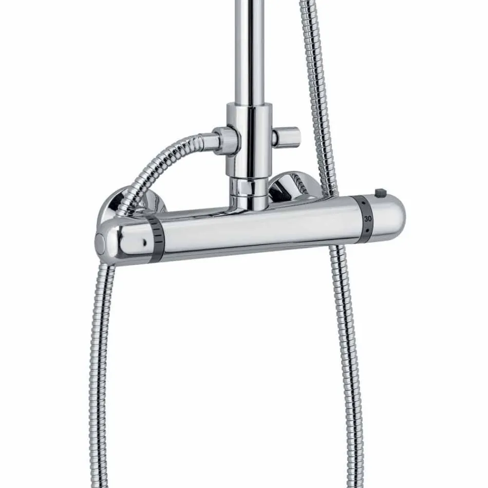 Coloană modernă de duș din alamă Finisaj cromat Fabricat în Italia - Gallo Viadurini