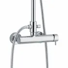 Coloană de duș cu o singură manetă din alamă Finisaj cromat Fabricat în Italia - Padula Viadurini