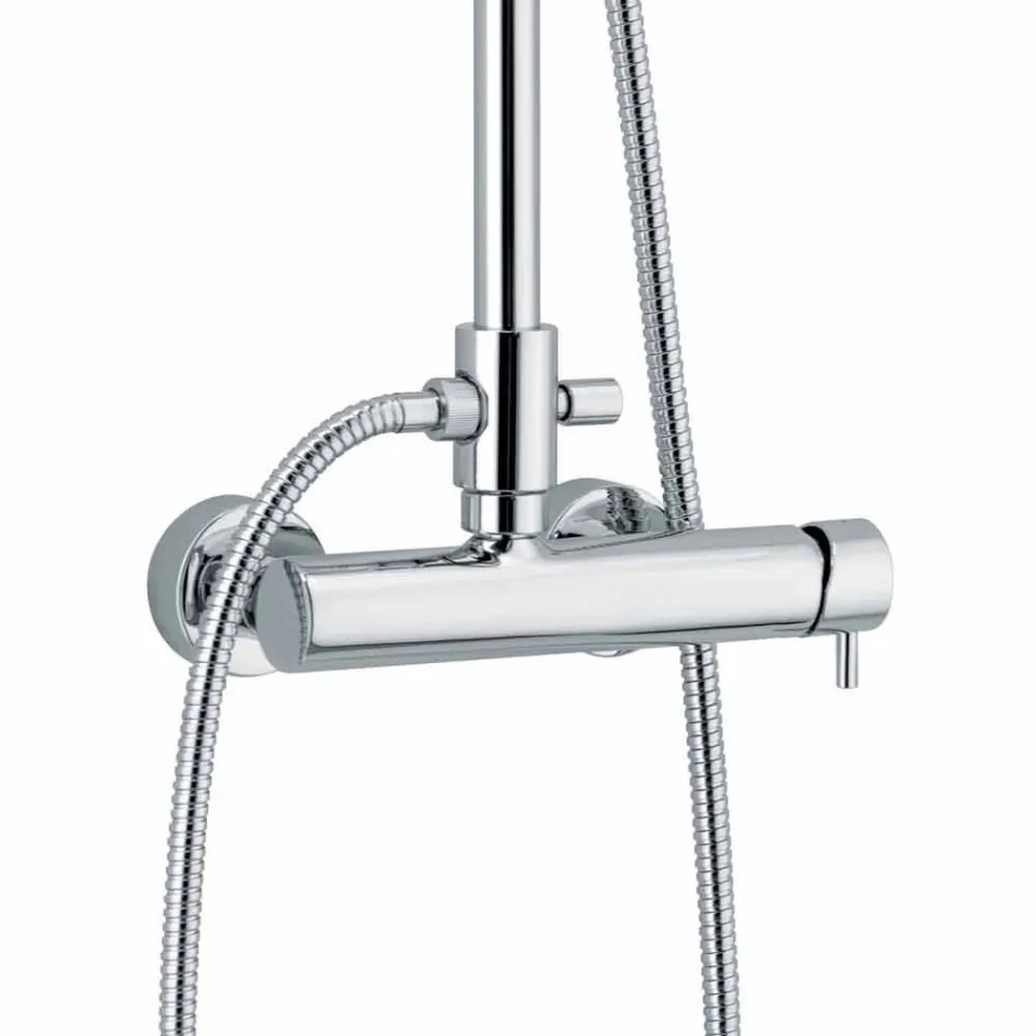 Coloană de duș cu o singură manetă din alamă Finisaj cromat Fabricat în Italia - Padula Viadurini