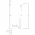 Coloană de duș solar în aer liber din oțel inoxidabil Made in Italy - Werner Viadurini