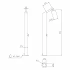 Coloana solară de duș de grădină din oțel inoxidabil negru Fabricat în Italia - Werner Viadurini