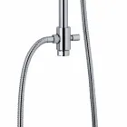 Coloană de duș telescopică din alamă cu cap de duș rotund Fabricat în Italia - Lenio Viadurini