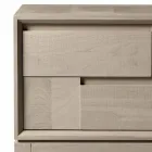 Dresser 2 sertare din lemn masiv de nuc design modern, Nino Viadurini