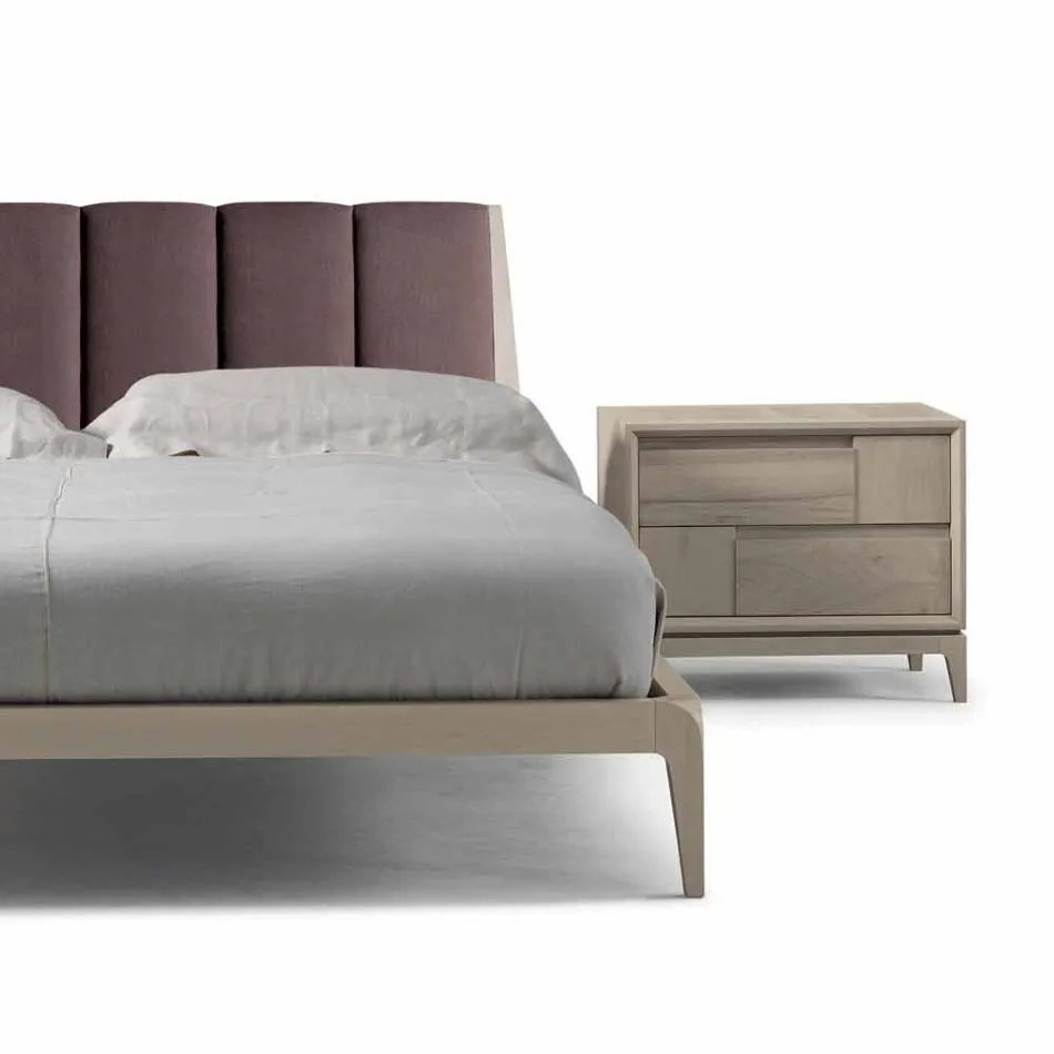 Dresser 2 sertare din lemn masiv de nuc design modern, Nino Viadurini