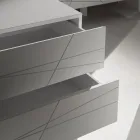 Comodă cu 3 sertare din PAL vopsit - Gemelli Viadurini