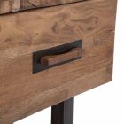 Sifonier din lemn de salcâm și fier cu 3 sertare de design modern - Smarald Viadurini
