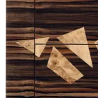 Design din piele de lemn din lemn de abanos 4Cassetti Grilli Zarafa fabricat în Italia Viadurini