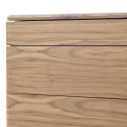 Mese din lemn masiv și piele de design Grilli York fabricate în Italia Viadurini