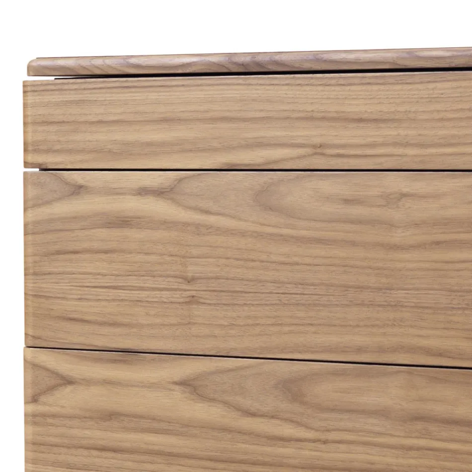 Mese din lemn masiv și piele de design Grilli York fabricate în Italia Viadurini