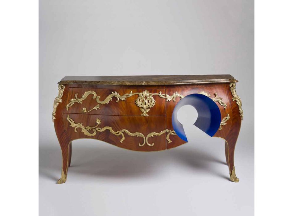 Dresser din marmura si decoratiuni in design ottore, realizate în Italia, Gildo Viadurini
