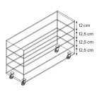Comoda din sticla Extralight si sase sertare din lemn alb realizate in Italia - Ganzo Viadurini